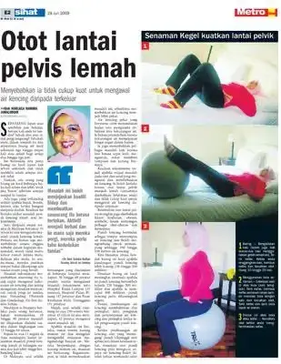 Keratan berita mengenai perubahan kesihatan wanita