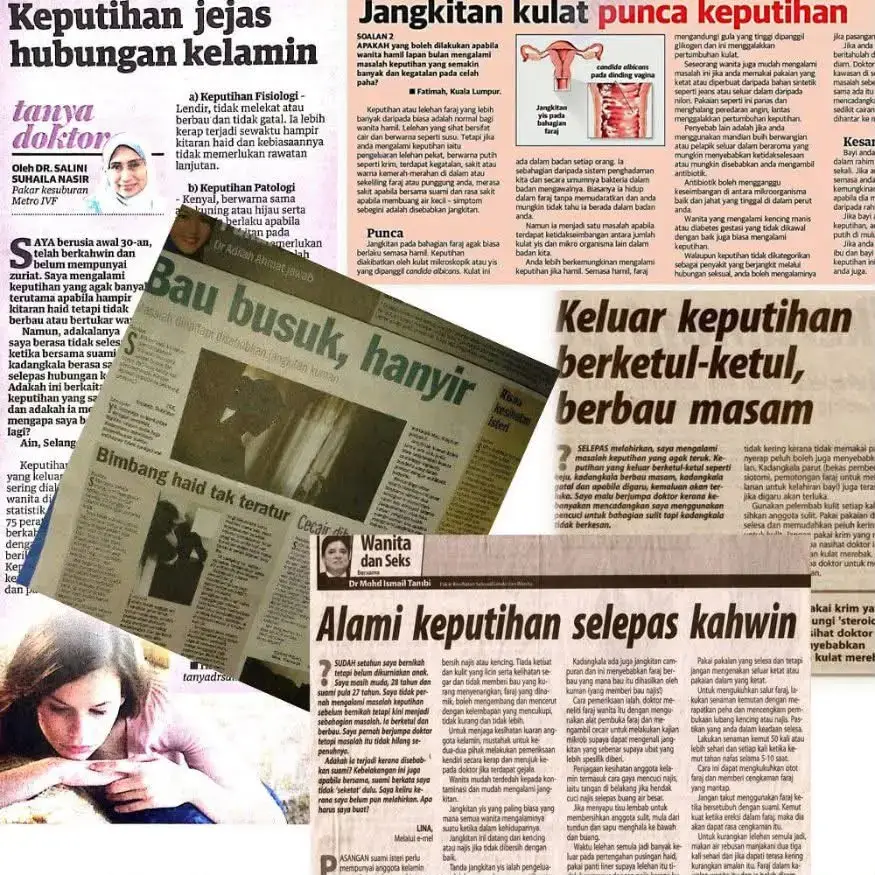 Keratan akhbar berkaitan kesihatan wanita